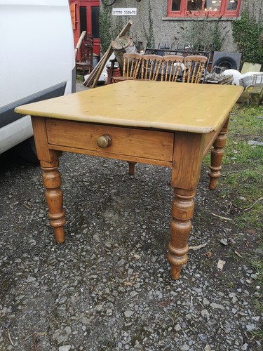 Antique pine table victorian - table.,