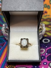 Antique 10k Yellow Gold Opal