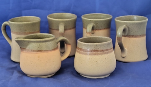 Vintage studio pottery set - vintage,