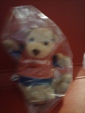 Vintage Sainsbury's Branded Teddy Bear New In Sealed Bag