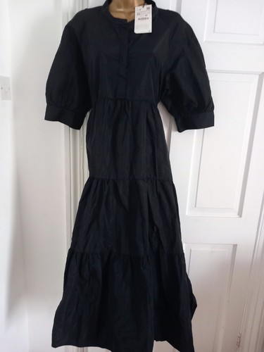 Zara black tiered - black, midi
