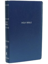 NKJV, Gift and Award Bible, Leather-Look, Blue, Red Letter, Comfort Print the Ne