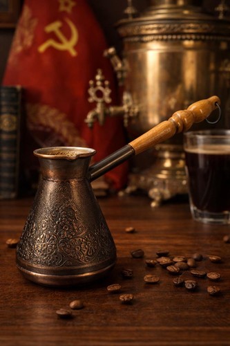 Russian copper coffee pot - copper,