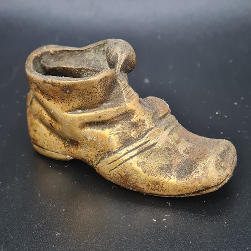 Miniature brass boot - miniature,