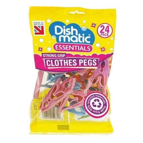 Recycled plastic clothes pegs - recycled,
