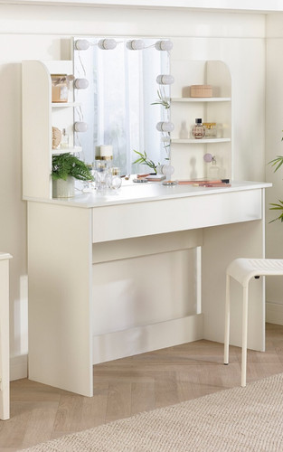 White dressing table 90cm led - white,