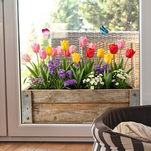 Modern floral pvc static - modern,