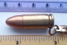 VINTAGE Keyring Metal Key World War 2 toy Gun decommissioned round 