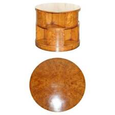 FULLY RESTORED EXTRA LARGE BURR WALNUT BOOK TABLE WITH TWIN CUPBOARDS WITH KEY