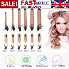 9mm-32mm Professional Ceramic LED Hair Curler Curling Wand Salon Tongs Styler UK