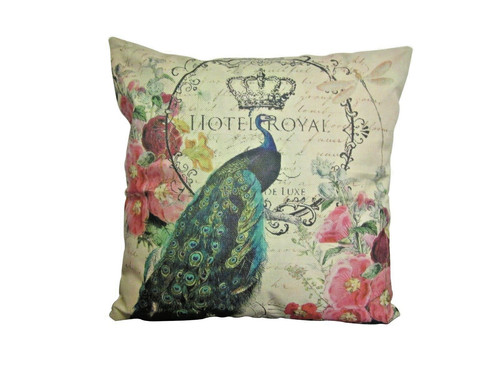 Floral peacock cushions - floral,