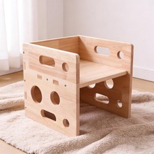 QZM Wooden Step Stool, Square