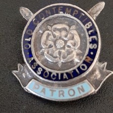 Genuine Ww1 "OLD CONTEMPTIBLES ASSOCIATION PATRON" Enamel Pin Badge