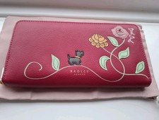 Radley Best Buds Large Zipped Purse Red New With Dustbag