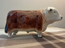 Beswick Hereford Bull Champion of Champions Figurine Collectible Farm Animal.