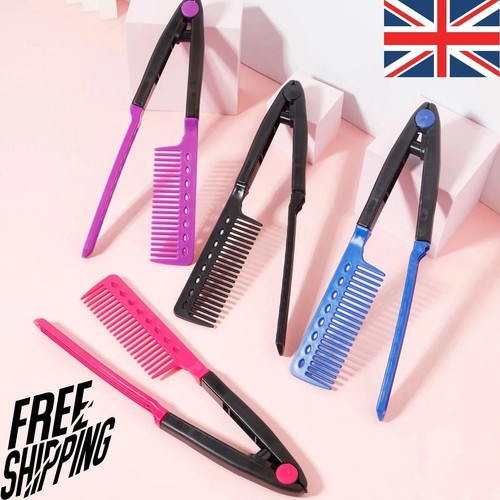 Hair straightening comb type - v,