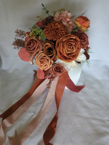 Terracotta bridal bouquet - bridal,