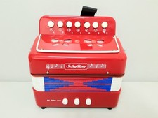 Vintage Schylling Mini Red Accordian Childs Musical Instrument Toy
