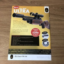 GUNS71 MAGAZINE ADVERT 12X9 NEW BSA ULTRA PCP AIR RIFLE