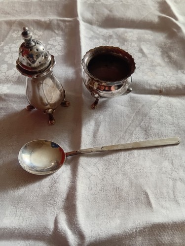 Silverware set salt pot - silverware,