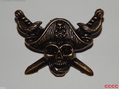 Steampunk badge brooch pirate - steampunk,