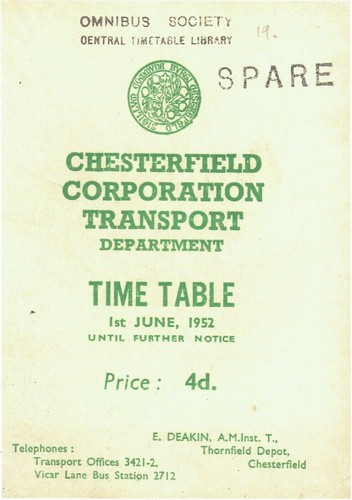 Chesterfield corporation bus - chesterfield,