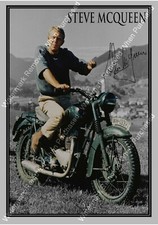 STEVE McQUEEN SIGNED LIMITED EDITION  AUTOGRAPHED A4  PHOTO PRINT
