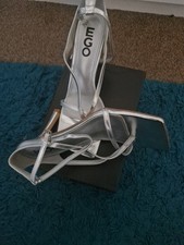 Silver High Ego Heel. Brand
