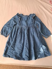 F&F Girls Dress Long Sleeve Age 4 to 5  Year Navy Blue