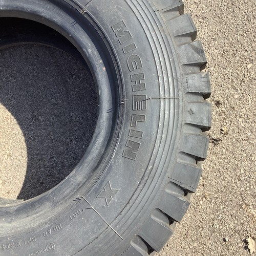 Old but unused forklift tyre - but,