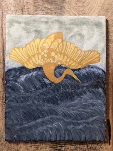 Encaustic original mixed - encaustic, media