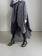 Ladies Black Grey Floaty Edgy