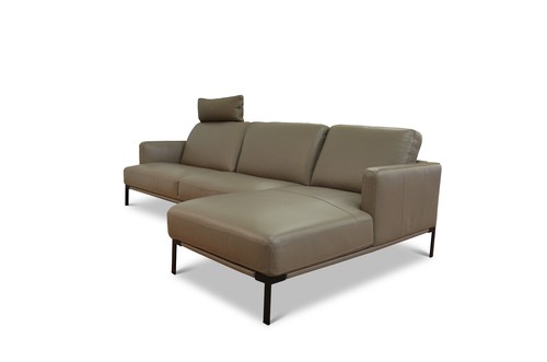 Belgica leather chaise sofa - chaise,