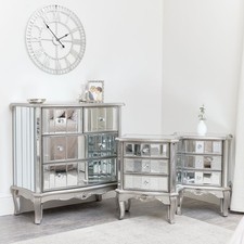 Silver mirrored chest of