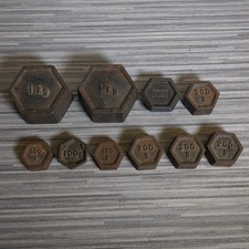 Vintage Set Of 10 Cast Iron