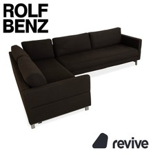 Rolf Benz Vida Fabric Corner Sofa Brown Couch