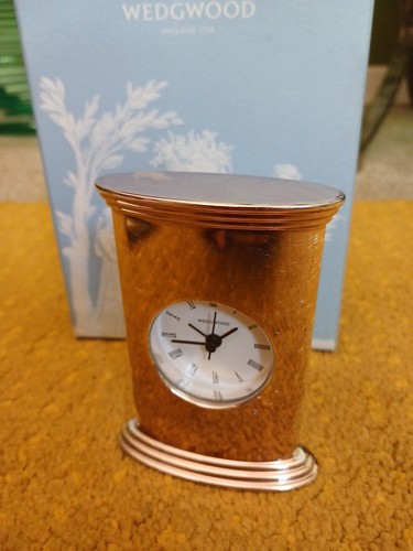 Silver plated wedgewood clock - wedgewood,