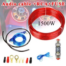 8GA 1500 WATT AMPLIFIER WIRING KIT  POWER CAR AMP AWG GAUGE SUB VAN CABLE SET
