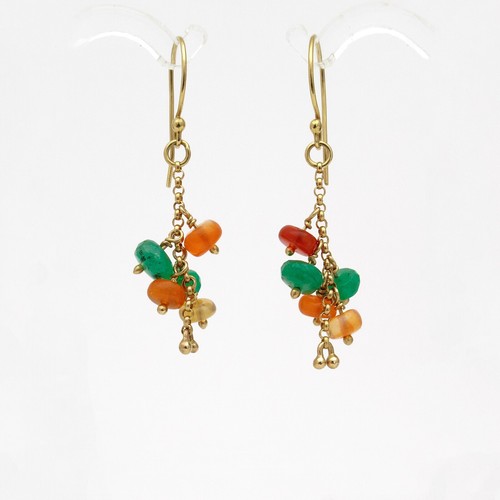 Opal 18k gold earrings - 18k, with