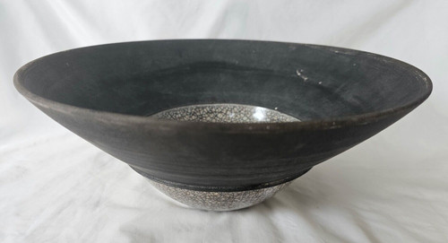 Gorgeous modernist large - , raku