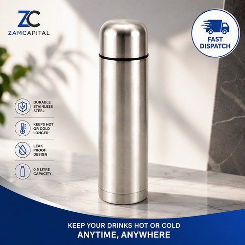 Stainless steel flask 500ml - stainless,