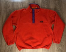 Men’s Vintage 1980’s Patagonia Synchilla Snap-T Triangle Tag Red Fleece 25521