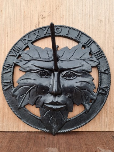 Greenman metal sundial - metal, sundial.