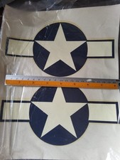 Large Scale RC Model Aircraft Waterslide Decals Late WW2 USAAF Insignia [Pair]