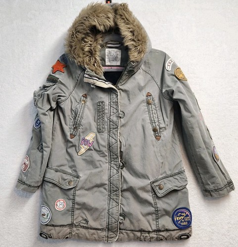 Furry hooded thin parka - thin, next