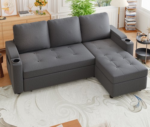 Shaped corner sofa - sofa, bed