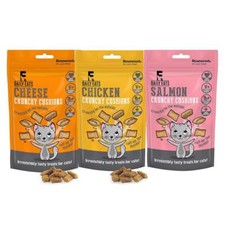 Rosewood Cat Treats Crunchy Cushions, Salmon, Chicken, Cheese Flavoured Snacks