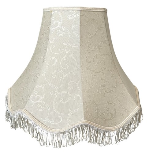 Vintage lampshade cream lined - lampshade,