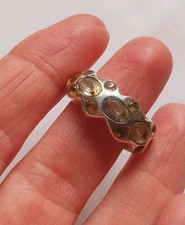 Sterling Silver Citrine Ring, Size N. R5M