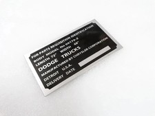 2X DATA PLATE FITS TO DODGE